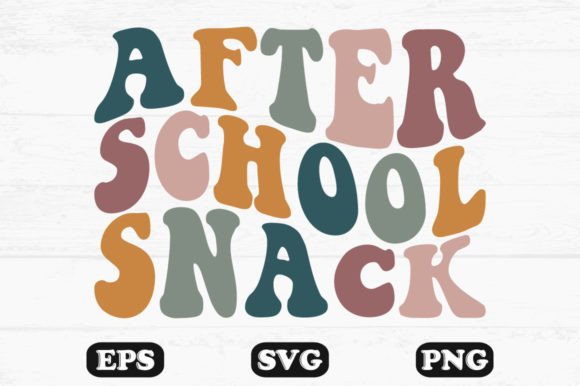 After School Snack Retro Wavy SVG Design