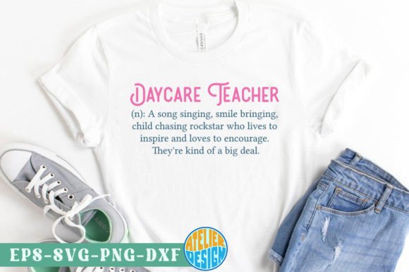 Daycare Teacher Definition Retro Tshirt