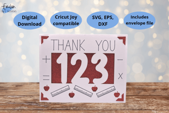 Exploring 123 Thank You Teacher Insert Card SVG