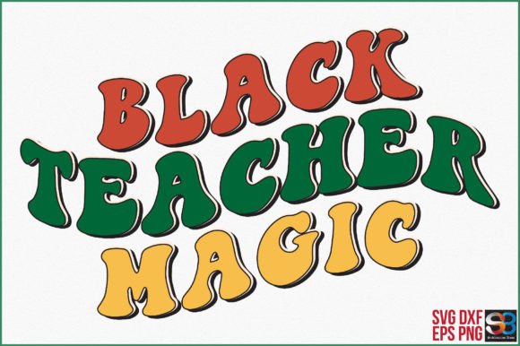 Retro SVG Black Teacher Magic: A Vintage Embroidery Gem