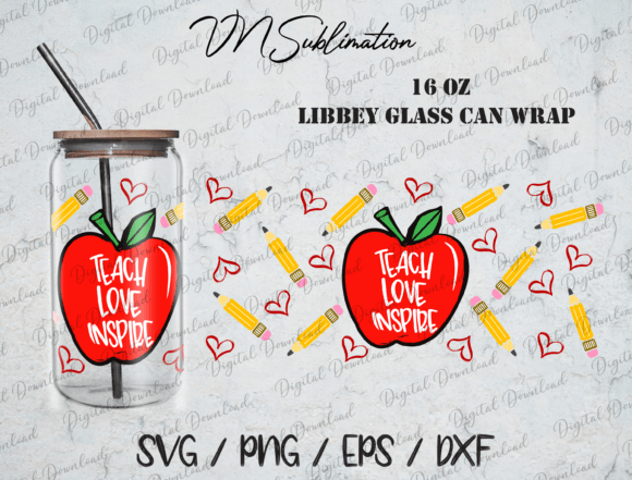 Review of 16Oz Teacher Glass Can Wrap SVG