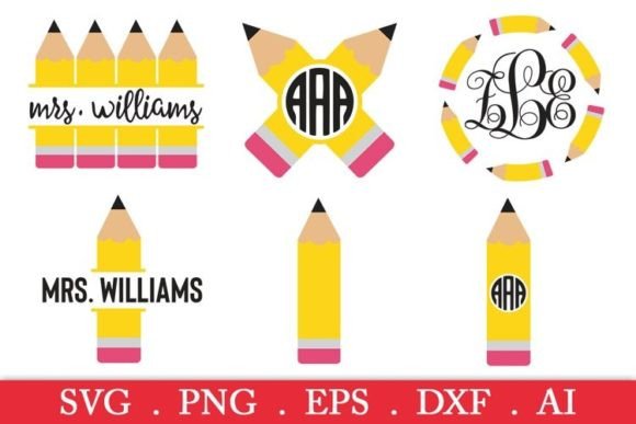 School Pencil Monogram SVG Bundle Review