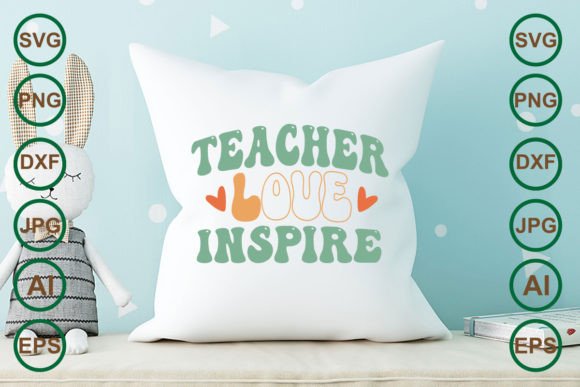 Teacher Love Inspire Retro Svg Design Review