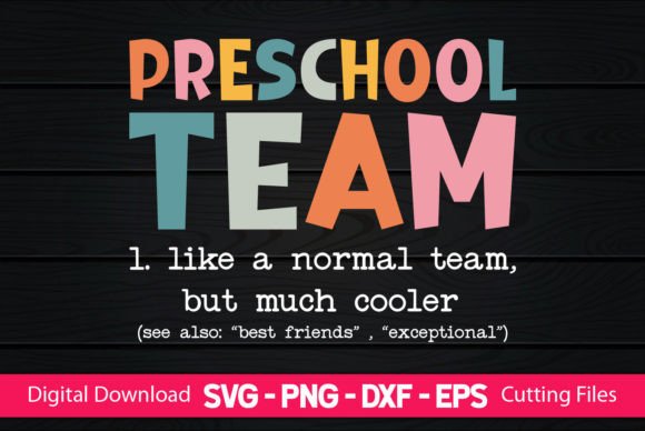 Teacher Preschool Team: A Charming Embroidery Design