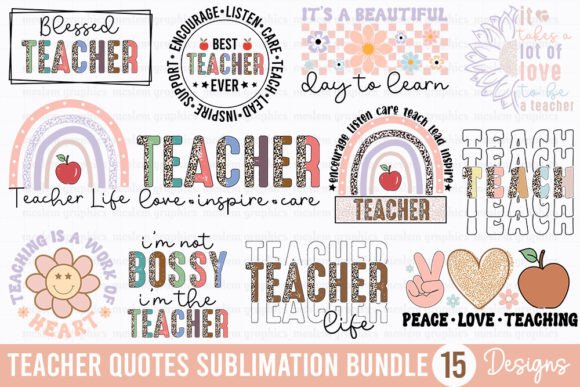 Teacher Quotes Retro SVG Bundle: A Versatile Design Set