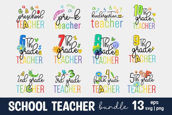 Teacher Retro Sublimation Bundle: A Versatile Design Asset